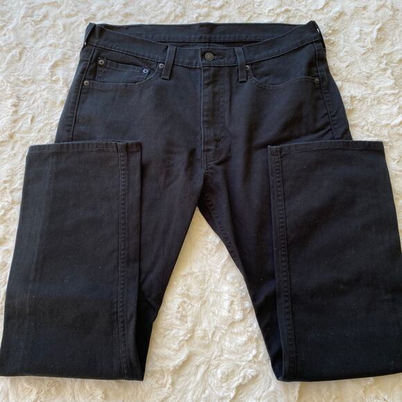 Levi’s Men’s 513 Jeans 34x30 Black Slim Straight Leg Stretch Denim Pants Classic - Picture 1 of 11
